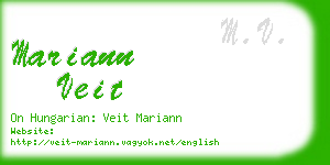 mariann veit business card